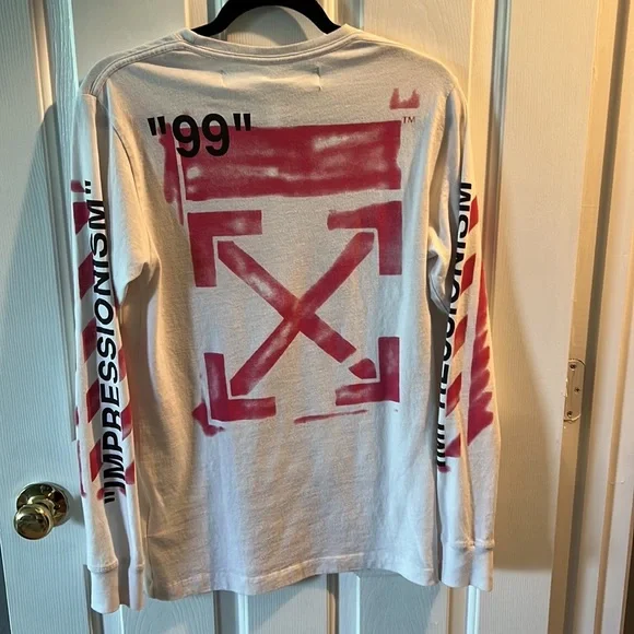 Diag Stencil Off-White Long Sleeve T-shirt